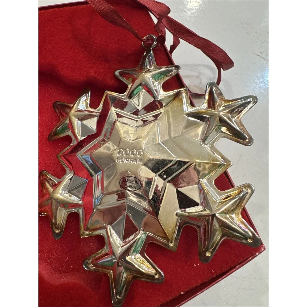 Gorham‎ Annual 2000 Wishing Star Silver Plated Ornament Dec Birth Stone 5